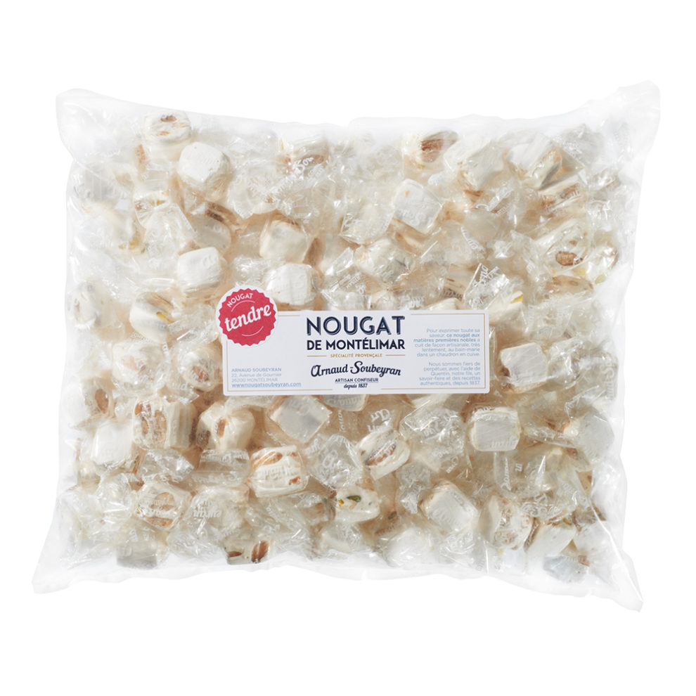 Nougat de Montélimar tendre - vrac papillote 1kg