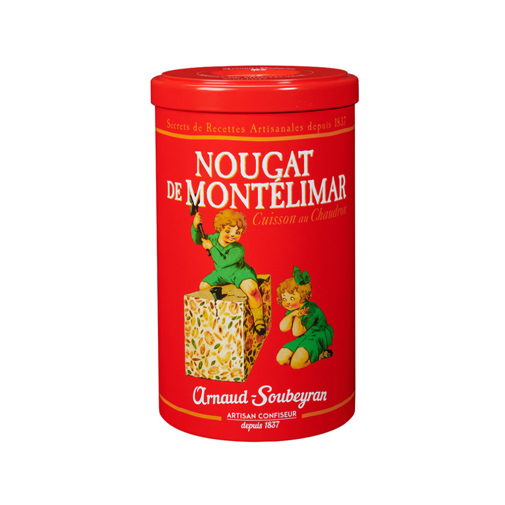 Nougat de Montélimar tendre - boite rouge papillotes 200gr