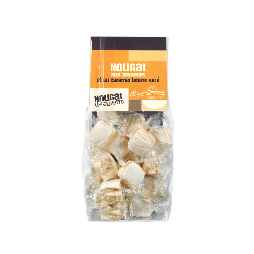 Nougat au caramel et fleur de sel - sachet 180gr