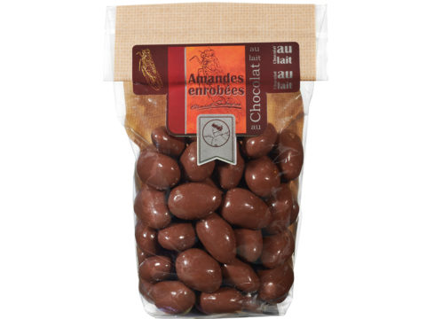 Almonds with milk chocolate - 180gr bag