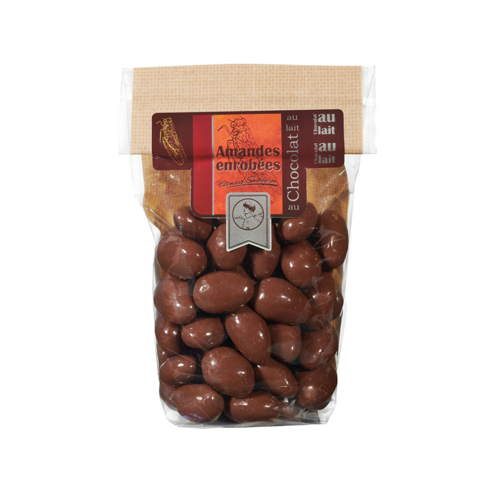 Amandes au chocolat au lait - sachet 180gr