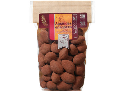 Almonds with cocoa dark chocolate - 180gr bag