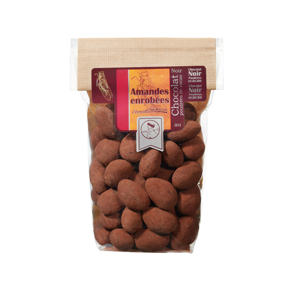 Almonds with cocoa dark chocolate - 180gr bag