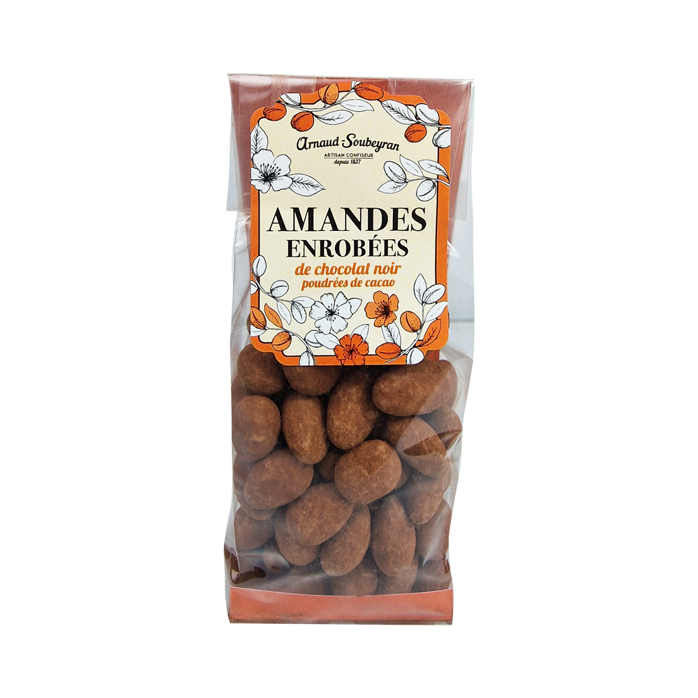 Amandes au chocolat noir cacao - sachet 180gr