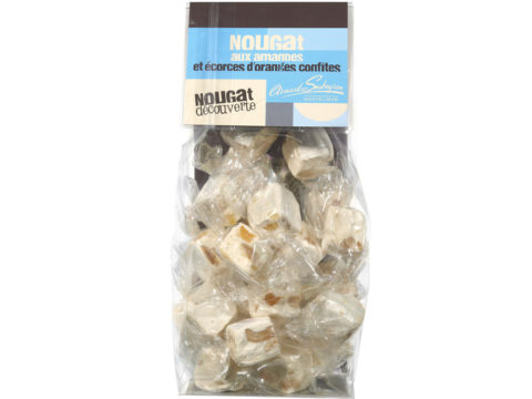 White Nougat with candied orange peel - 180gr bag