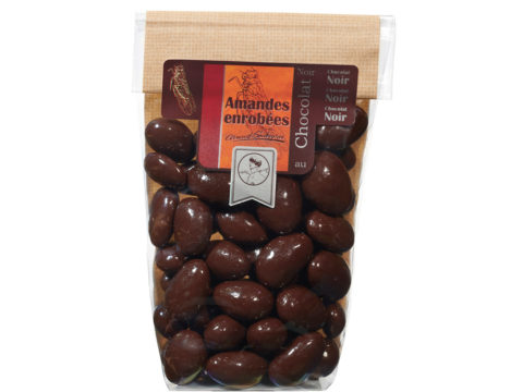 Amandes au chocolat noir - sachet 180gr