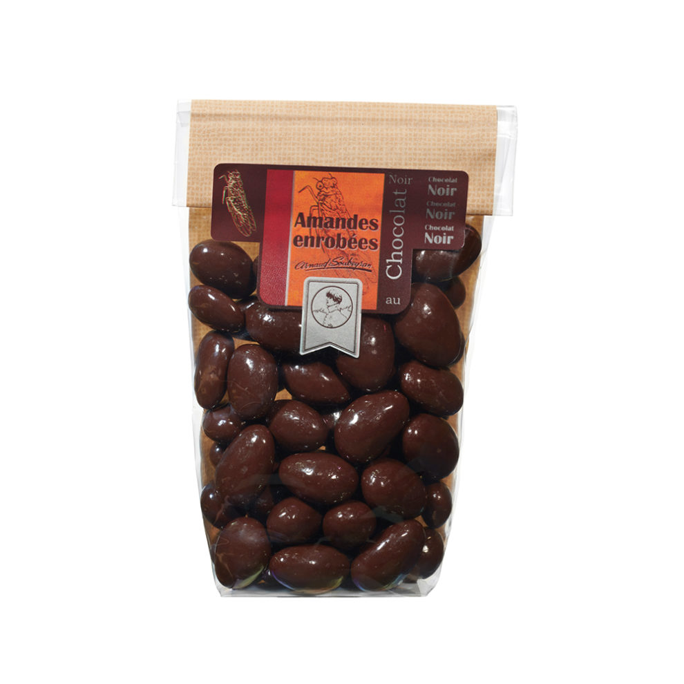 Amandes au chocolat noir - sachet 180gr