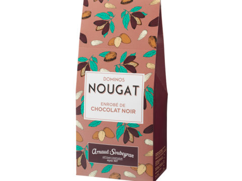 Nougat enrobé de chocolat noir - Sachet 400 gr