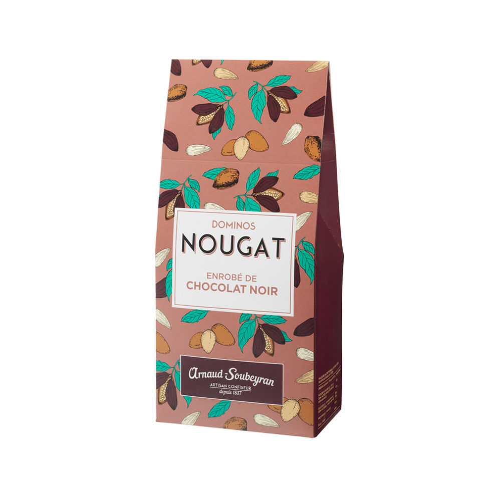 Nougat enrobé de chocolat noir - Sachet 400 gr